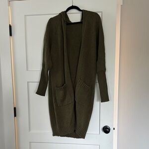 Olive Green Women's Sweater Cardigan